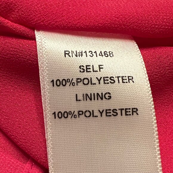 NWT FATE Brigtht Pink Sleeveless Pleated Blouse Size Medium - Picture 8 of 8